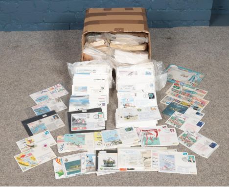 A large box containing an assortment of mostly RAF first day covers (over 1000), to include many limited edition and multi si