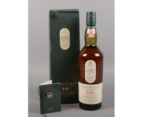 A single bottle of Lagavulin Single Isle Malt Scotch whisky aged 16 years, 70cl. (boxed) full &amp; sealed.  