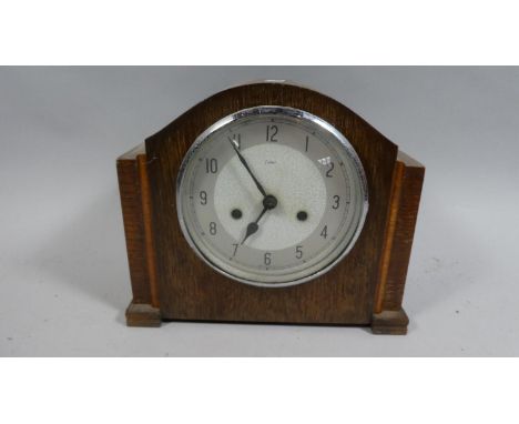 An Art Deco Oak Enfield Mantle Clock 