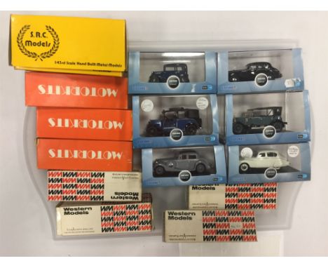 SRC MODELS ‘AUSTIN A35 VAN - GREY’ MODEL VAN, along with a collection of thirteen other model cars including six Oxford Autom