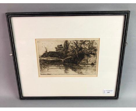 SIR FRANCIS SEYMOUR HADEN, THE SOMME, 1866, etching, signed in the plate (not in pencil), 14cm x 22cm, Mounted, framed and un