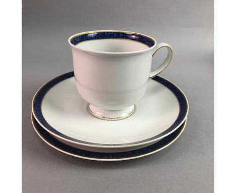 A SIX PLACE AZURE PATTERN TEA SET BY ROSENTHAL