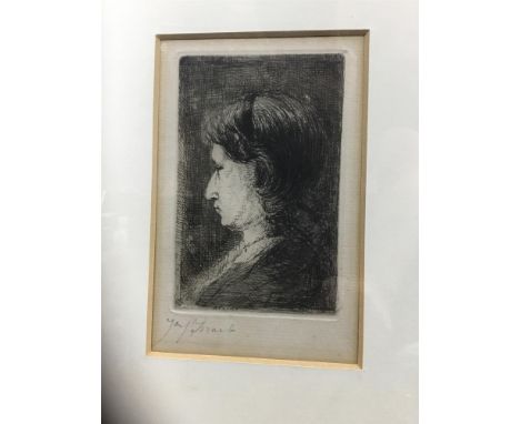 JAMES DRON, OLD TOWN'S HOUSE, etching, signed and titled in pencil, and dated 1917; along with three other etchings, comprisi