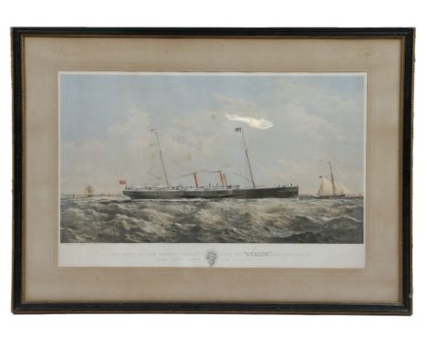 coloured lithograph housed within a coloured gilt ebonised and glazed frame 84cm by 60cm including frame   Provenance - Priva