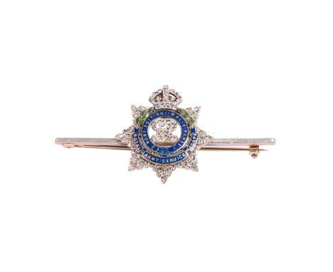 GB - Anstecknadel des Royal Army Service Corps (RASC), WK II  - Regimentsabzeichen unter George VI, 2. Weltkrieg, bekrönter S