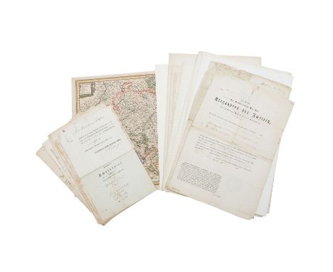 Schriftstücke und Dokumente aus Altdeutschland sowie aus dem Russ. Zarenreich - Briefe/Schreiben 18.Jh, /19.Jh., gesiegelter 