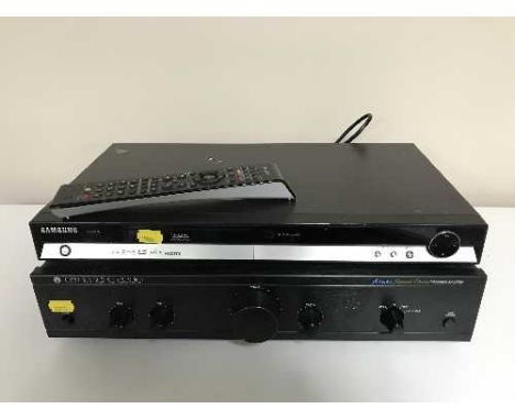 A Samsung DVD recorder with remote and a Cambridge Audio A1 Mark III Special Edition integrated amplifier 