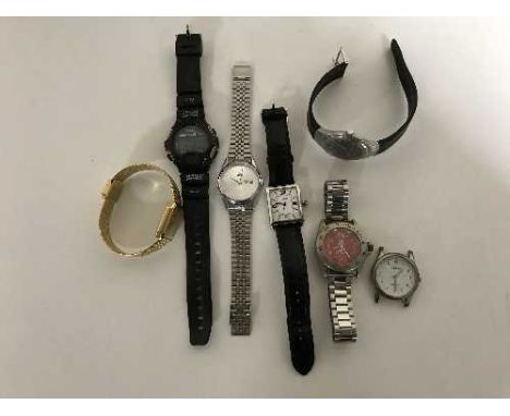 A box of assorted gent's wrist watches by Ben Sherman, Rotary, Loris etc 
