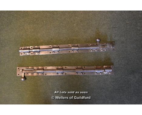 *TWO 22" BOLTS, VICTORIAN GARDEN SPRAYS, HOUSE NUMBERS IN BRASS AND CHROME