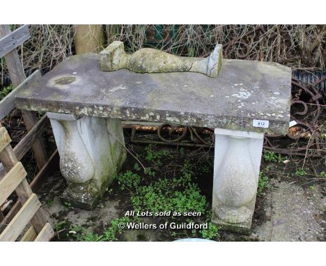 *COMPOSITION STONE GARDEN TABLE