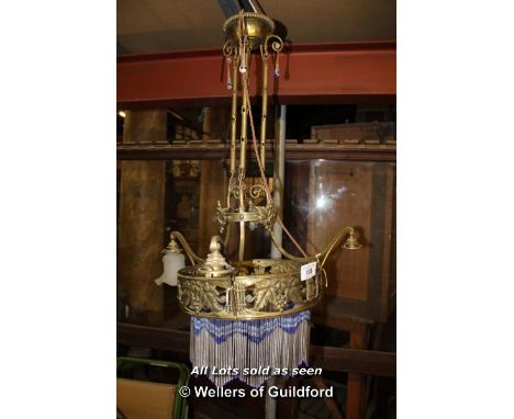 *BRASS HANGING LIGHT HEIGHT 730MM