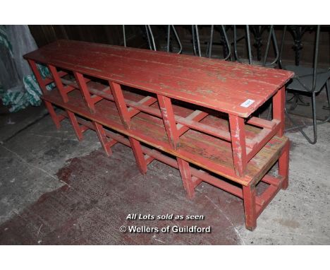 *TWO VINTAGE BENCHES