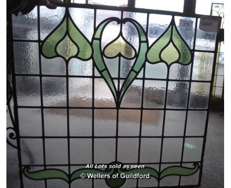 *LARGE LEADED LIGHT GLASS PANEL