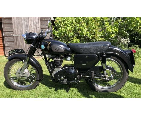 A 1957 AJS 16MS 350cc motorcycleRegistration No. YKO 527Chassis No. A50669Engine No. 30793Odometer 18708In blackThe AJS model