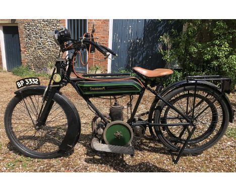 A 1921 Sparkbrook 269cc motorcycleRegistration No. AJU 558A (formerly BP 3332 and later transferred in 1989)Chassis No. 750En