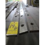 (3) Shear Blades, 126" L X 2 3/4" H X 3/4" Wide, 8" C.C. Bolt Holes