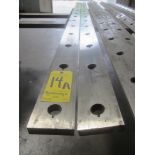 (2) Shear Blades, 124" L X 3 7/8" H X 7/8" Wide, 8" C.C. Bolt Holes