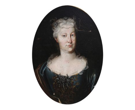 Deutscher oder österr. Maler18. Jahrhundert„Portrait Kaiserin Maria Theresia“Öl auf Leinwand auf Karton64 x 48 cm, mit Rahmen