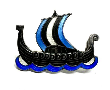 Silver enamel brooch by Elvik &amp; Co (1g)