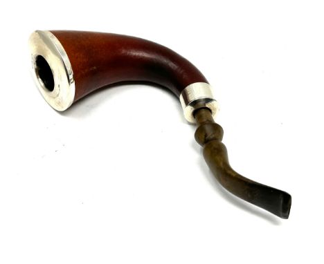 Vintage Calabash  Silver Mounts Sherlock Holmes Pipe London silver hallmarks 