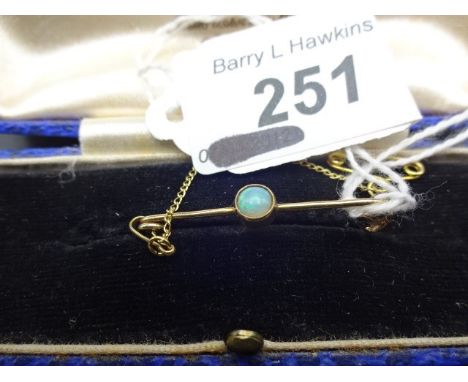 9 ct Gold Opal Victorian Pin Brooch in box 
