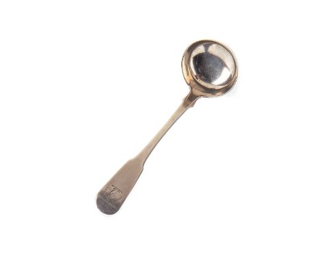 GEORGE IV SILVER TODDY LADLE, J.H. & C.O., A.E., EDINBURGH 1829 fiddle pattern14cm long Qty: 35g
