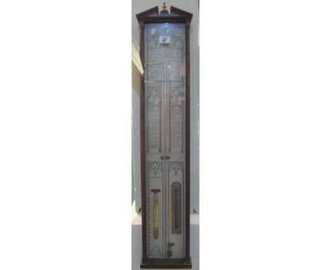 Limited edition modern reproduction Admiral Fitzroy's type barometer, with certificate, 98cm high approx. (B.P. 24% incl. VAT