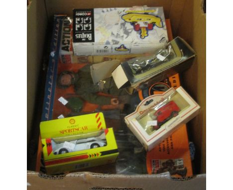 Action Man collectors edition 30th Anniversary figure and accessories by Palitoy in original box, together with boxed diecast