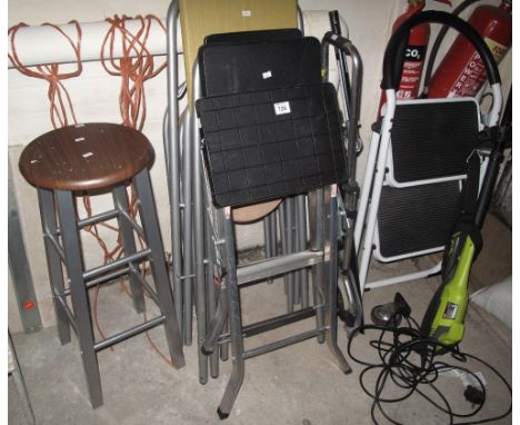 Collection of modern folding chairs, folding step ladders etc.(B.P. 24% incl. VAT)