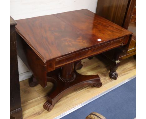 A William IV pedestal sofa table W.92cm