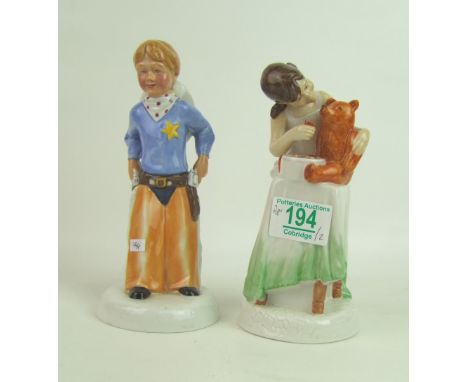 Royal Doulton Childhood Days Figures Stick Em Up HN2981 &amp; And One For You HN2970(2): 