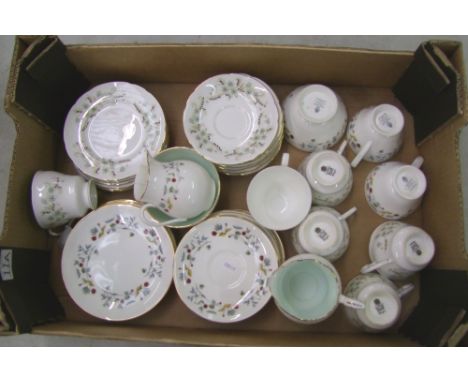 Wedgwood pimpernel part tea set: together with Paragon delysia cups &amp; saucers (1 tray) 