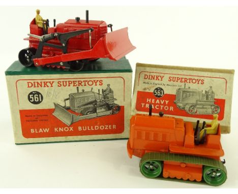 Dinky Supertoys heavy tractor no. 563 and Blaw Knox bulldozer no. 561, both boxed, (2).