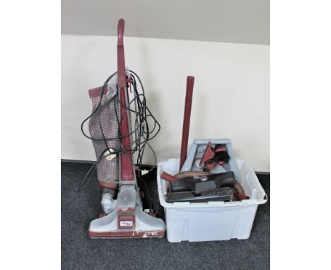 A Kirby Legend II vintage vacuum cleaner and box of accessories 