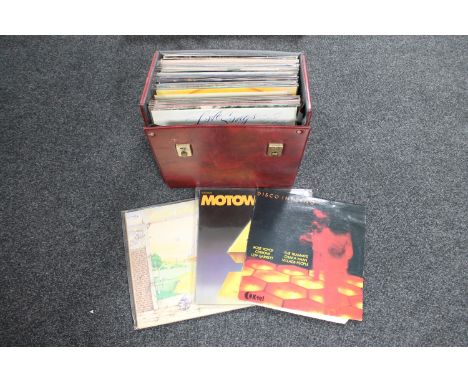 A case of LP records : Motown, Elton John, Michael Jackson etc 