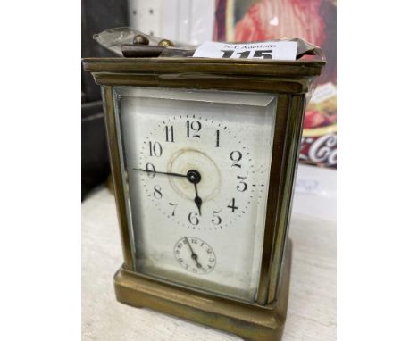 A French brass carriage clock