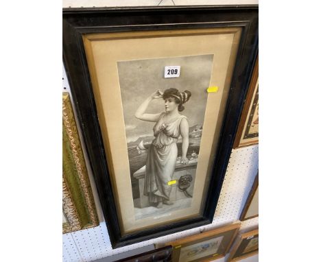 A pair of framed prints, Ladies