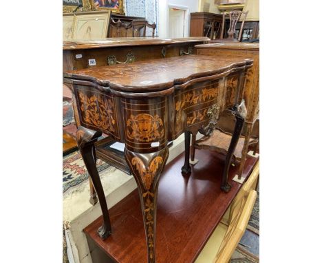 A Dutch 19th century Marquetry inlaid card table