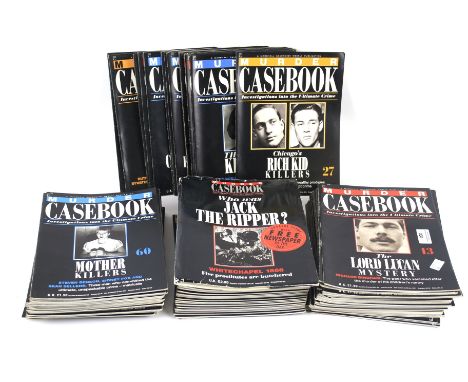 A large collection of vintage 'Murder Casebook' magazines by Marshall Cavendish. Volumes 1&amp;2