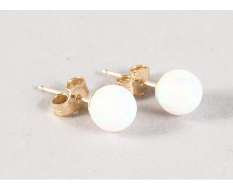 A PAIR OF GILSON OPAL STUDS.