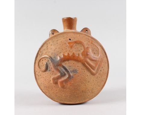 AN ARCHAIC TERRACOTTA PILGRIM FLASK.