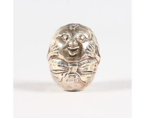 A HUMPTY DUMPTY PIN CUSHION. Birmingham 1910.  Maker: L & S.