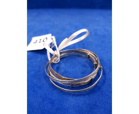 4 SILVER BABYS BANGLE