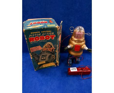 VINTAGE R/C PISTON ACTION ROBOT