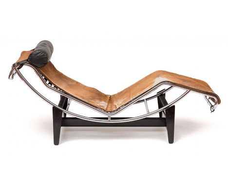 "LE CORBUSIER"; CHARLES EDOUARD JEANNERET-GRIS (Switzerland, 1887 - France, 1965).Chaise longue LC4, numbered 0932. 1970s.Sig