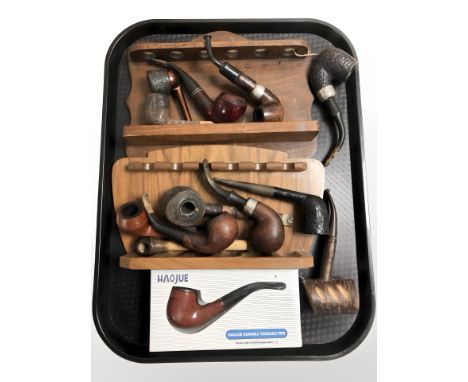 Two pipe racks and various pipes.