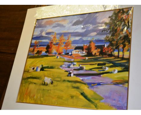 After John Cunningham
'West Coast Sheep'
Mounted reproduction print, 55 x 60cm