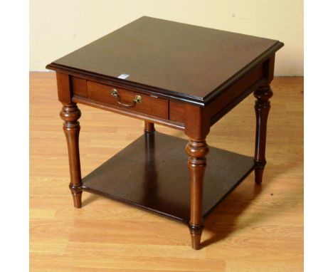 A modern table lamp, the single drawer with undertier, 54cm high x 56cm wide