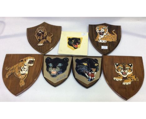 Designed by Evelyn Lina Beckles (b1888-1986), (wife of William Evans Linton), A collection of six enamelled badges for Leylan