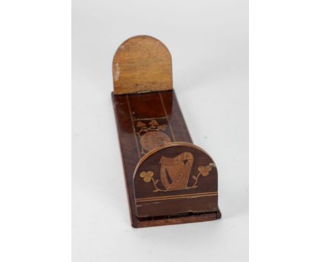 A 19th Century Killarneywood Book Stand, decorated with Abbey Ruins, Shamrocks &amp; Harp. (1)
